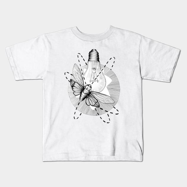 Moth to the Flame Kids T-Shirt by ECMazur